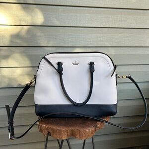 Kate Spade Black and White Medium Satchel Purse
